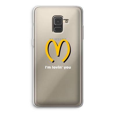 I'm lovin' you: Samsung Galaxy A8 (2018) Transparant Hoesje