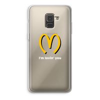I'm lovin' you: Samsung Galaxy A8 (2018) Transparant Hoesje