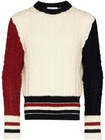 Thom Browne pull en maille torsadée - Blanc