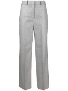 Peserico pantalon de tailleur à motif de chevrons - Gris