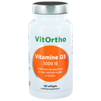 VitOrtho Vitamine D3 3000 IE Softgels 120st