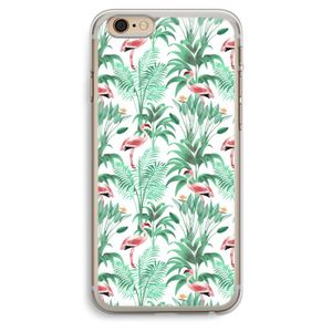 Flamingo bladeren: iPhone 6 Plus / 6S Plus Transparant Hoesje