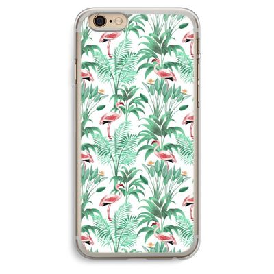 Flamingo bladeren: iPhone 6 Plus / 6S Plus Transparant Hoesje