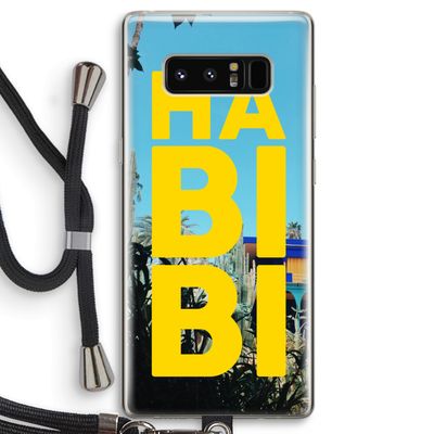 Habibi Majorelle : Samsung Galaxy Note 8 Transparant Hoesje met koord