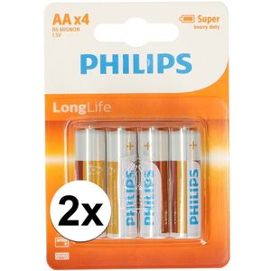 8 stuks Philips AA powerlife