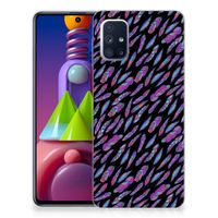 Samsung Galaxy M51 TPU bumper Feathers Color