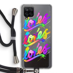 Loves: Samsung Galaxy A12 Transparant Hoesje met koord