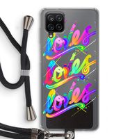 Loves: Samsung Galaxy A12 Transparant Hoesje met koord