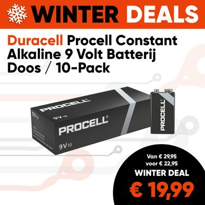 Duracell Procell Constant Alkaline 9 Volt Batterij Doos / 10-Pack