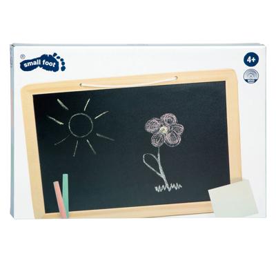 Small Foot - houten krijtbord met gekleurde krijtjes, 7dlg.