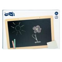 Small Foot - houten krijtbord met gekleurde krijtjes, 7dlg.