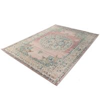 Karpet24 Salsa - Vintage Style tapijt, modern design, weerbestendig en uv-bestendig, voor balkon, terras en serre, ook geschikt voor binnen roze-80 x 300 cm