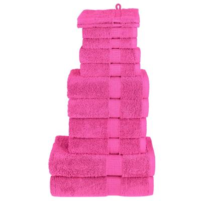 12-delige Handdoekenset SOLUND 600 g/m roze