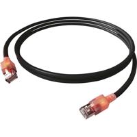 Easylan CS1OSADAD0005 RJ45 Netwerkkabel, patchkabel CAT 6A S/FTP 0.5 m Zwart Met LED 1 stuk(s)