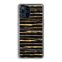 Gouden strepen: Oppo Find X3 Transparant Hoesje