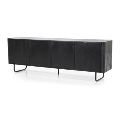 Eleonora TV-meubel 'James' Mangohout, 180cm, kleur Zwart