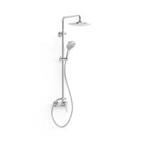 Regendouche set met handdouche Tres Canigó | Opbouw | Mengkraan | 1-weg | Chroom