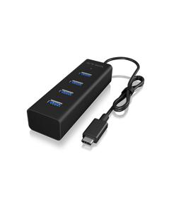 ICY BOX IB-HUB1409-C3 USB 3.2 Gen 1 (3.1 Gen 1) Type-C 5000 Mbit/s Zwart