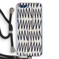 Marrakech Zigzag: Honor 10 Transparant Hoesje met koord