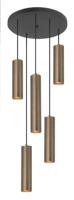 Highlight Ronde pendel hanglampPerugia brons - 5x GU10 - H5671.32