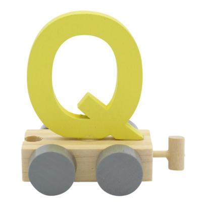 JeP kids houten treinletter Q-geel