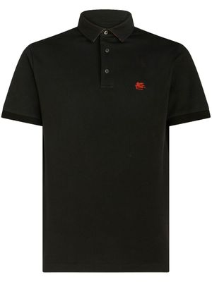 ETRO polo à logo brodé - Noir
