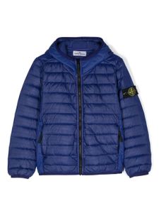 Stone Island Junior doudoune à motif Compass - Bleu