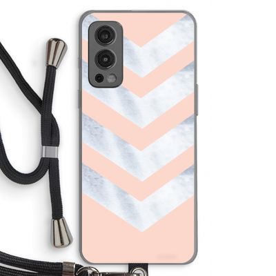 Marmeren pijlen: OnePlus Nord 2 5G Transparant Hoesje met koord
