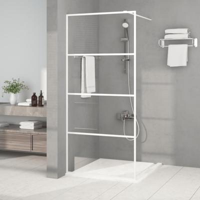 Inloopdouchewand 90x195 cm transparant ESG-glas wit