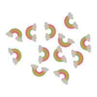 Mini Gummetjes Regenboogwolken in Glas, 12st. Mini Gummetjes Regenboogwolken in Glas, 12st.