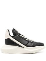 Rick Owens baskets Geth Runner en cuir - Noir