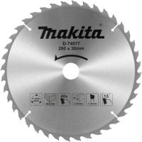 Zaagblad 260x1,8x30mm, 40 tanden Makita D-74077 Diameter:260 mm Aantal tanden:40