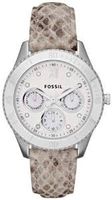 Horlogeband Fossil ES3124 Leder Beige 18mm