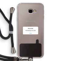 Reminder: Samsung Galaxy J4 Plus Transparant Hoesje met koord