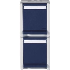 Stopcontact dubbel waterdicht IP55 met klep verticaal