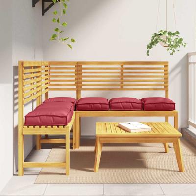 Palletkussen voor zitting 6 pcs Wijnrood 40 x 40 x 8 cm