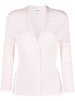 Thom Browne cardigan à détails 4 bandes signature - Rose