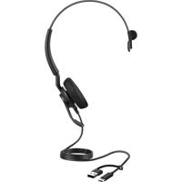 Jabra Engage 40 On Ear headset Telefoon Kabel Mono Zwart Ruisonderdrukking (microfoon), Noise Cancelling Headset, Mono, Volumeregeling, Microfoon
