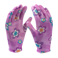 Connex handschoen tuin nitril bloem gr07 - cox938537