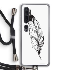 Pluim: Xiaomi Mi Note 10 Transparant Hoesje met koord