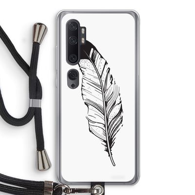 Pluim: Xiaomi Mi Note 10 Transparant Hoesje met koord