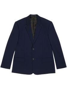 Balenciaga single-breasted blazer - Bleu