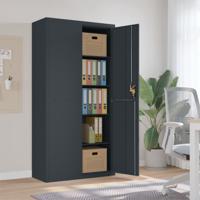 Archiefkast 90x40x180 cm staal antracietkleurig