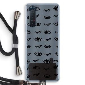 Eye pattern #2: Sony Xperia 5 II Transparant Hoesje met koord