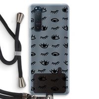 Eye pattern #2: Sony Xperia 5 II Transparant Hoesje met koord