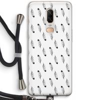 Pluimen: OnePlus 6 Transparant Hoesje met koord