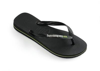 Havaianas Brasil Logo Slipper Black/Black 37/38