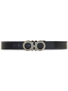 Ferragamo Gancini reversible leather belt - Bleu