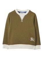 Burberry Kids sweat en coton à motif EKD - Vert - thumbnail