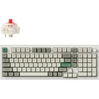 Keychron q5 max-p1, toetsenbord (wit, us lay-out, gateron jupiter red, 96%, rgb leds, ksa double-shot pbt, hot swap, knob, 2.4ghz | bluetooth 5.1 | usb-c)
